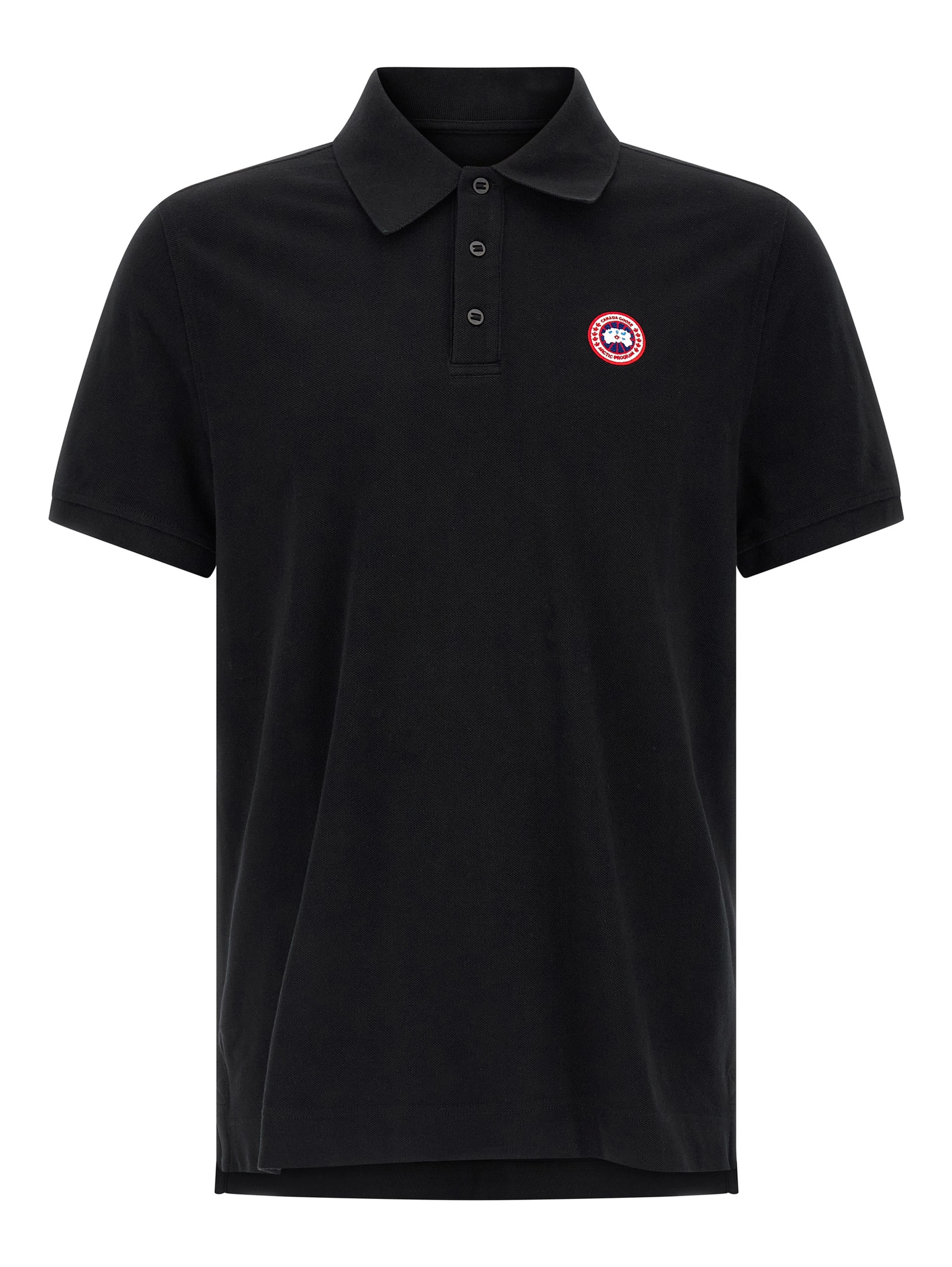 Black Cotton Polo Shirt