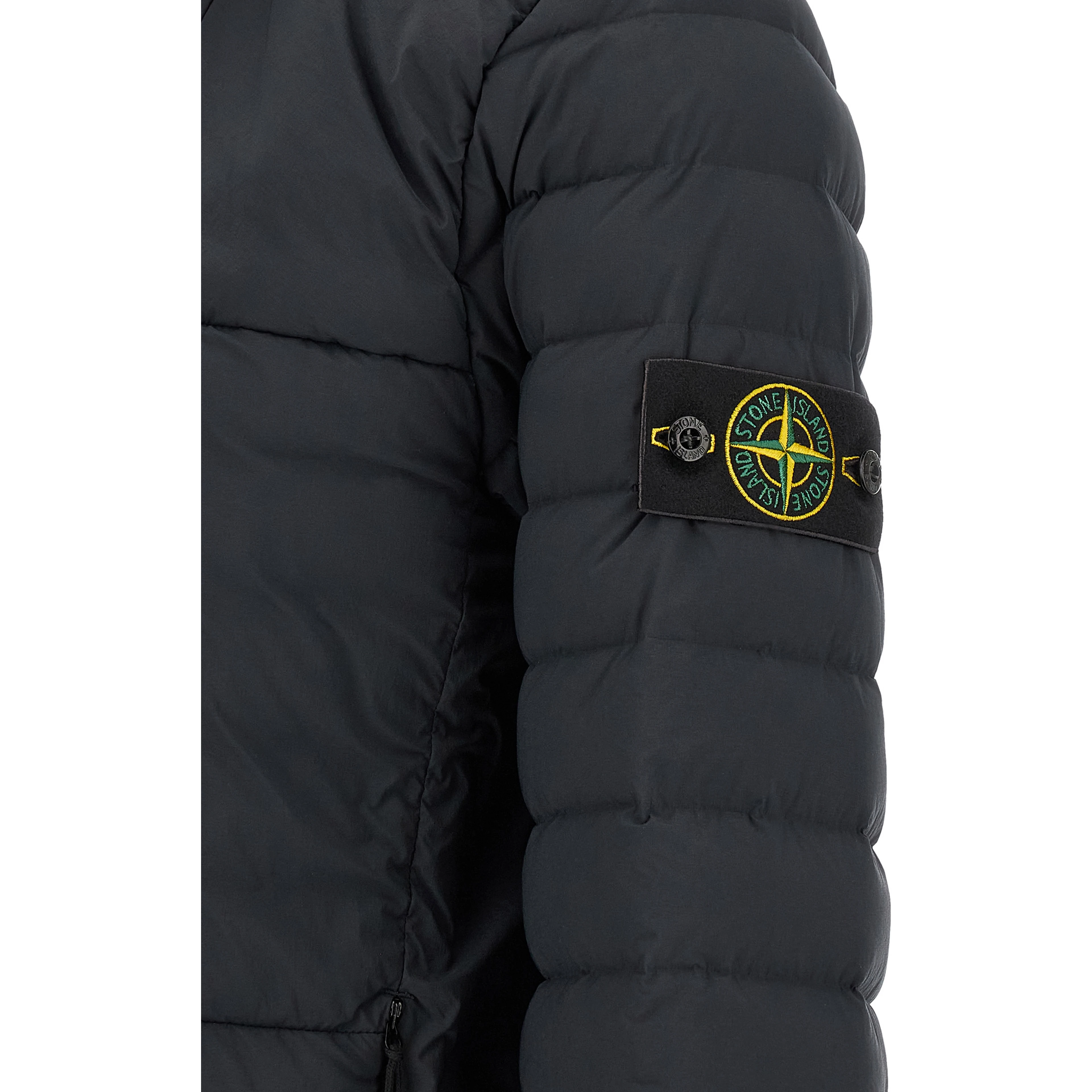Blue Polyamide Full-Length Jacket