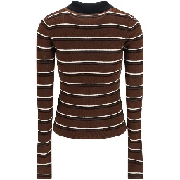 Brown Wool Oves Aries Polo Shirt