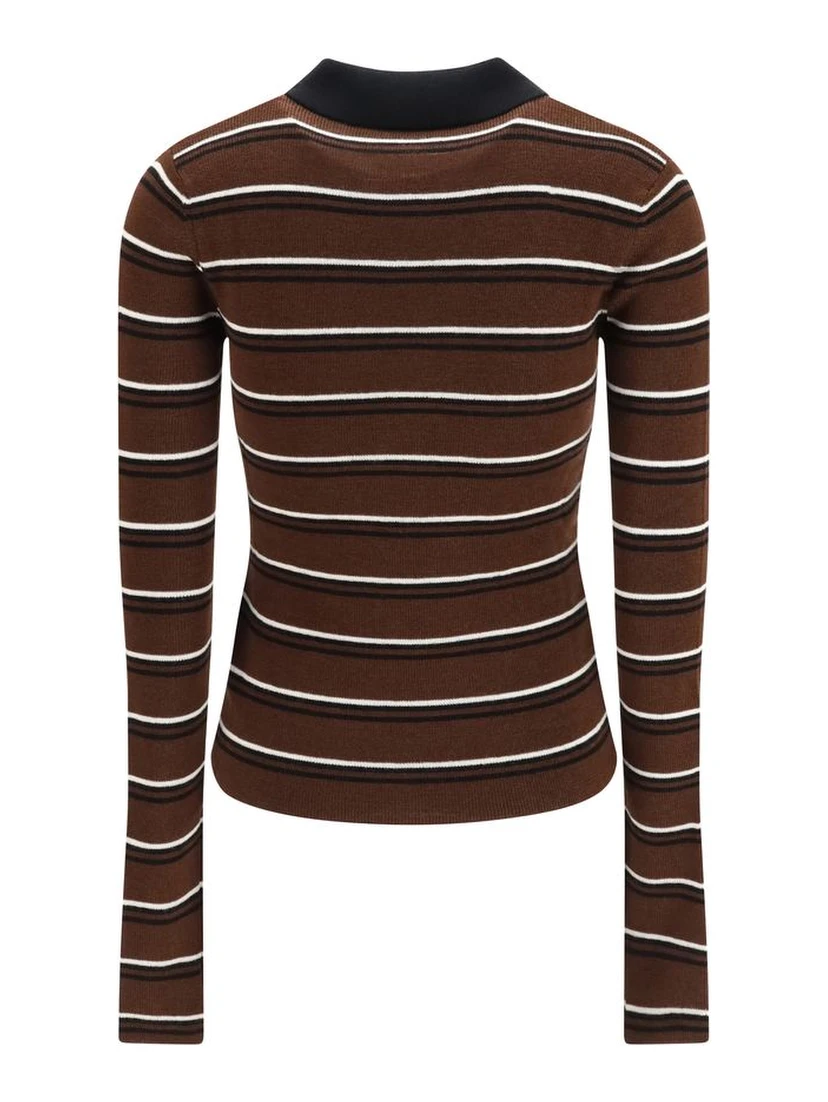 Brown Wool Oves Aries Polo Shirt
