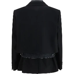 Black Wool Oves Aries Denim Jacket