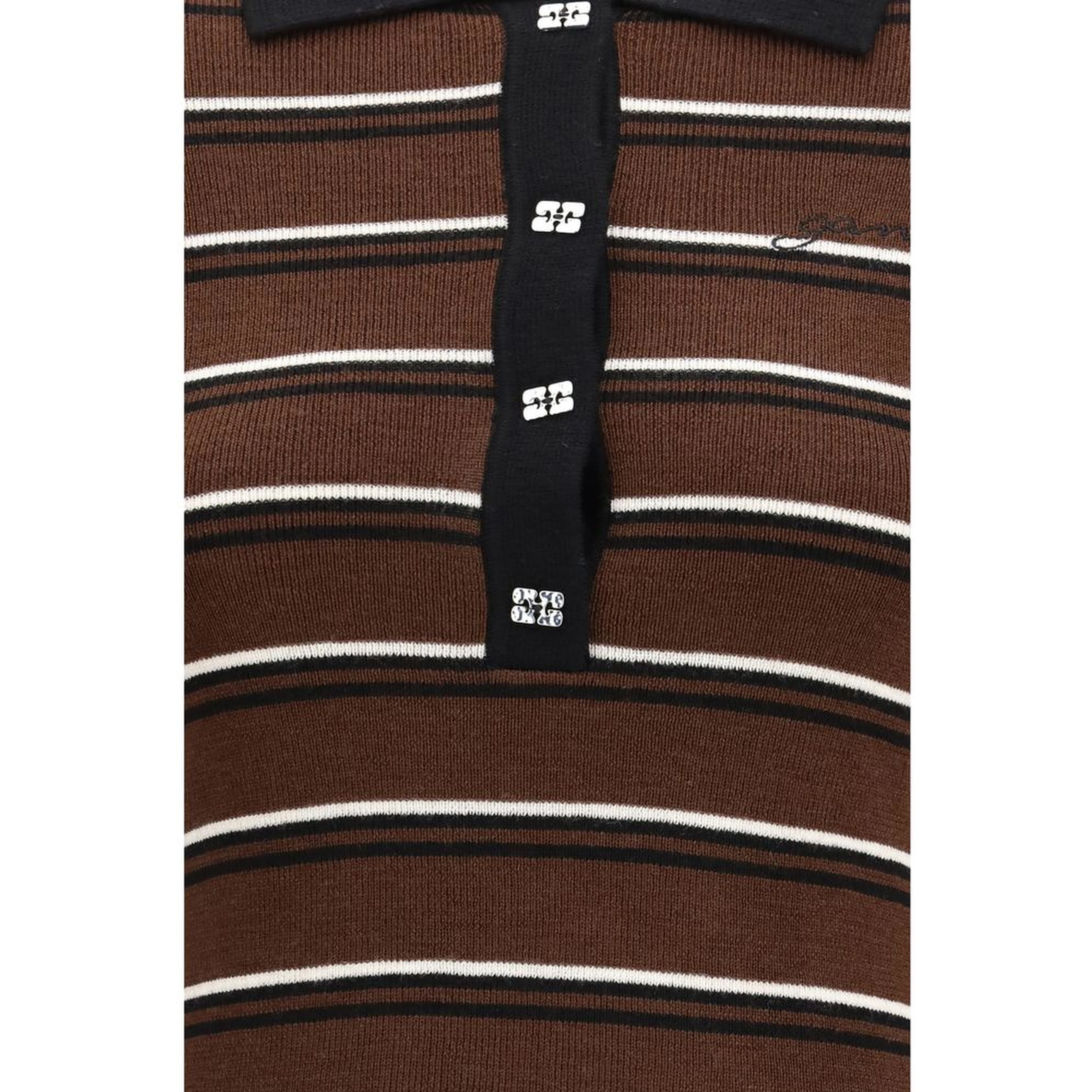 Brown Wool Oves Aries Polo Shirt
