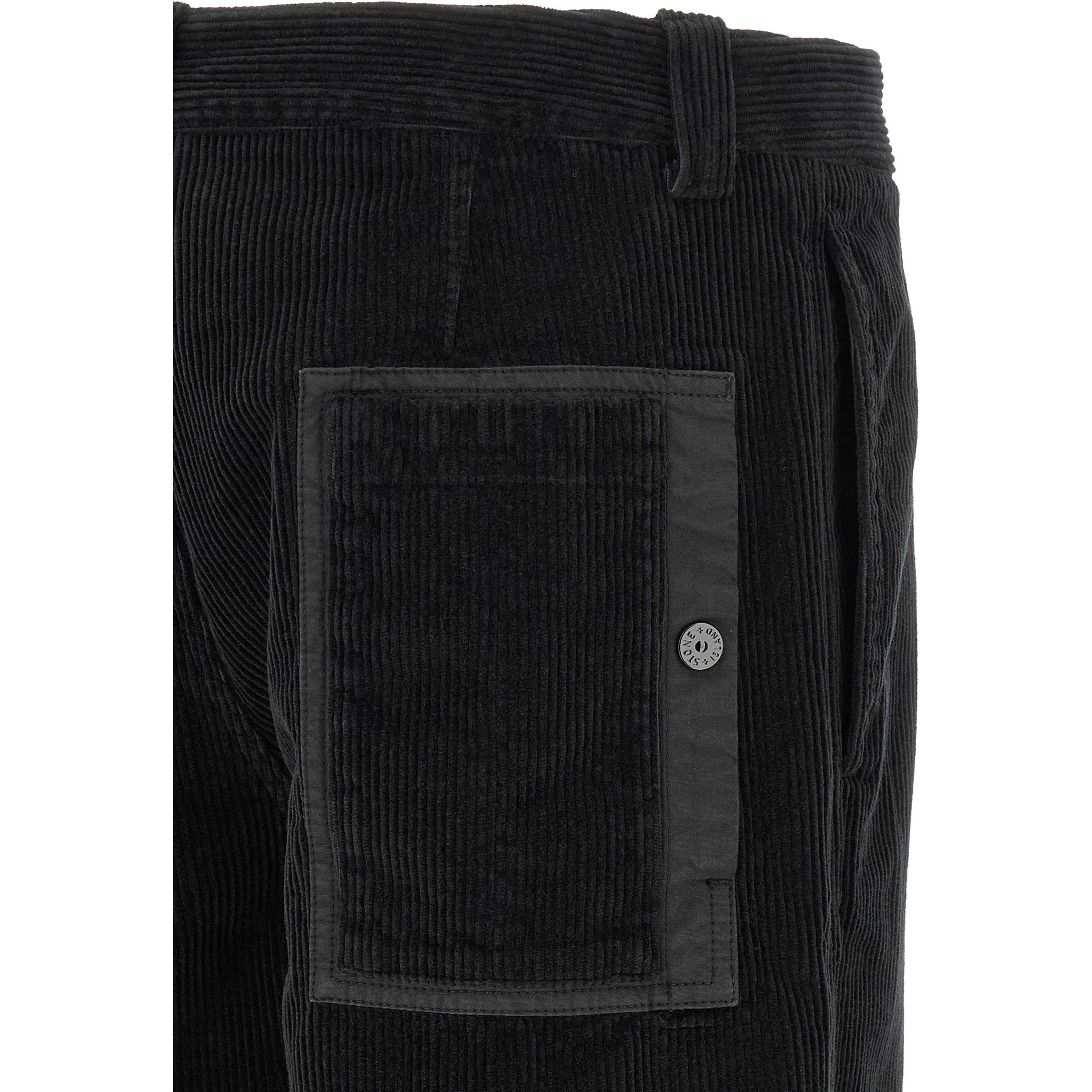 Black Cotton Casual Pants