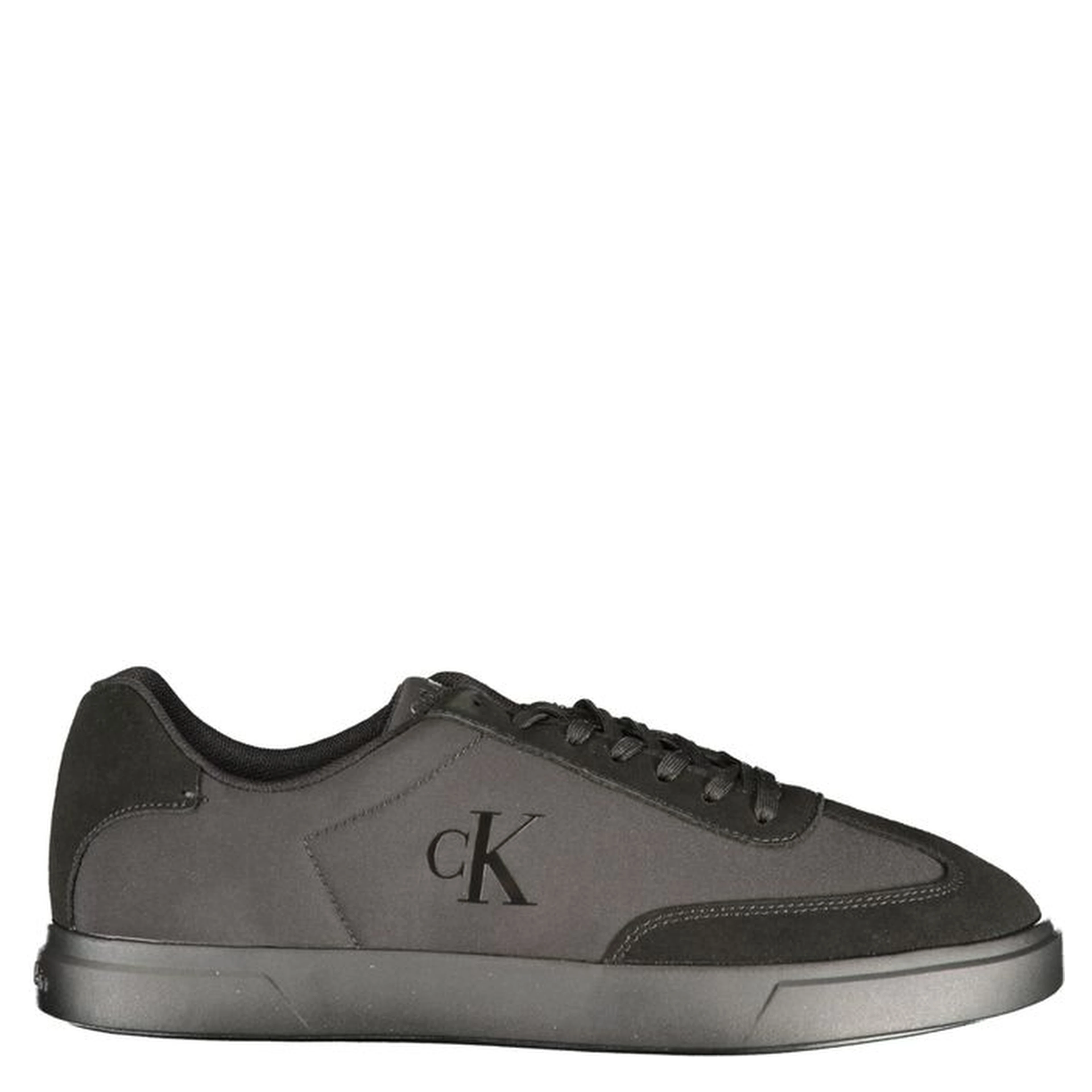 Black Polyester Men's Sneaker