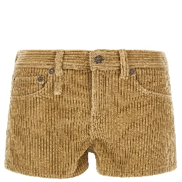 Beige Cotton Bermuda Shorts
