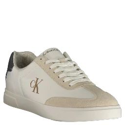 White Polyester Men's Sneaker