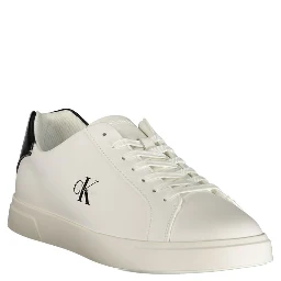 White Polyurethane Men's Sneaker