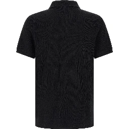 Black Cotton Polo Shirt