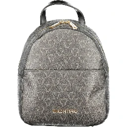 Black Polyurethane Women's Backpack