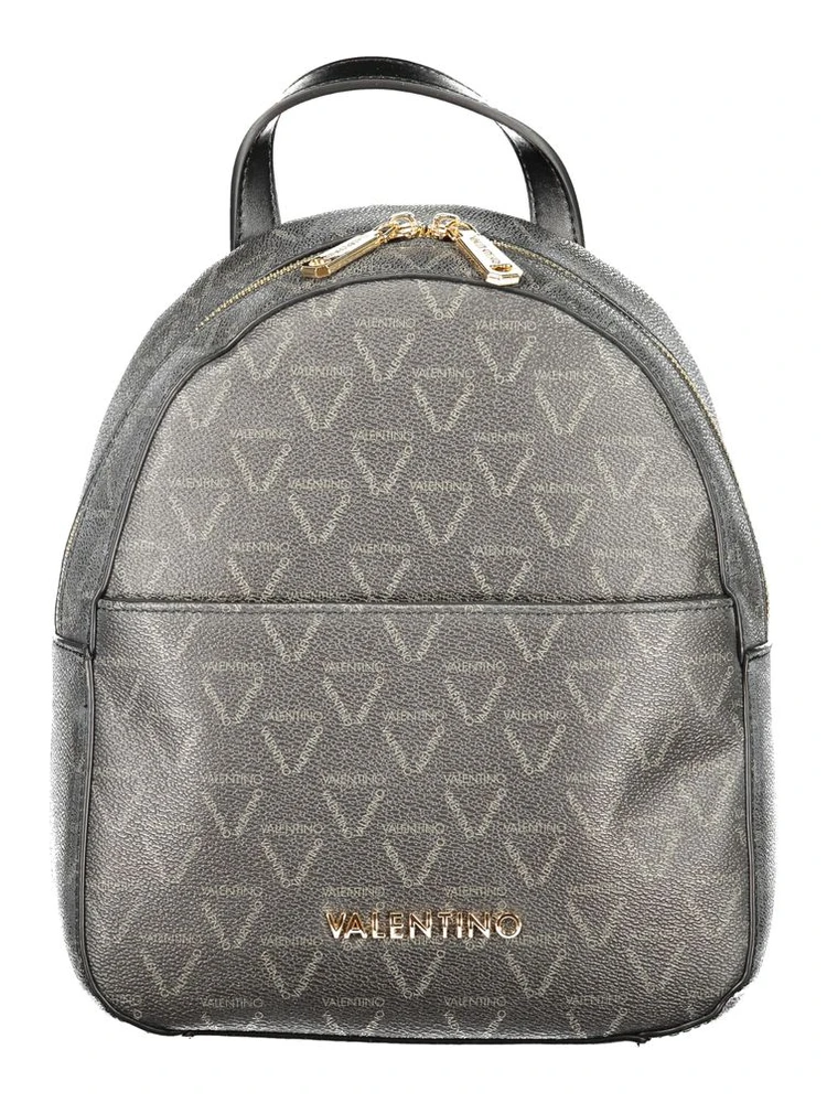 Black Polyurethane Women's Backpack