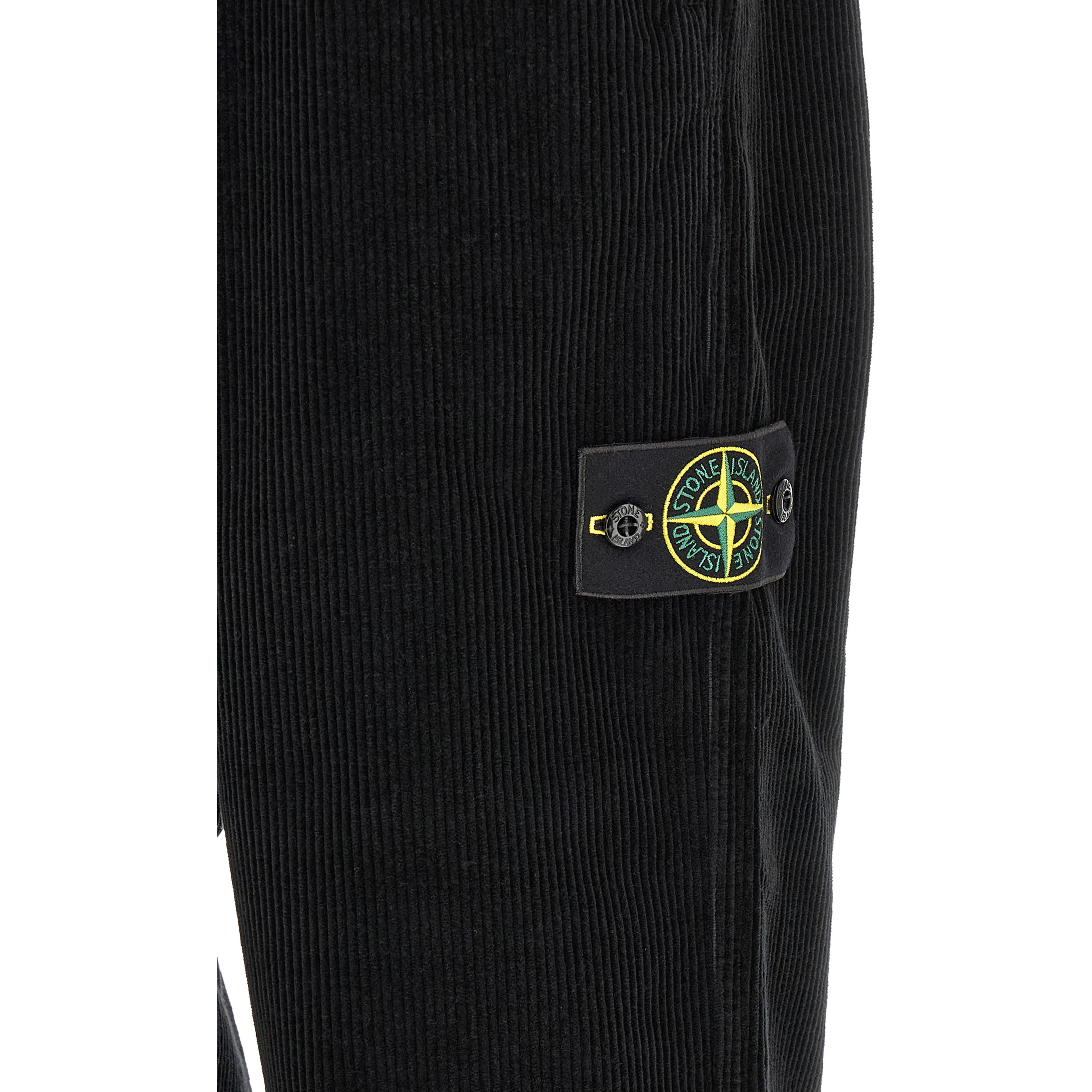 Black Cotton Casual Pants