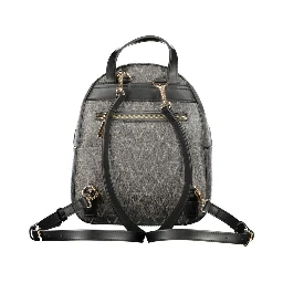 Black Polyurethane Women's Backpack