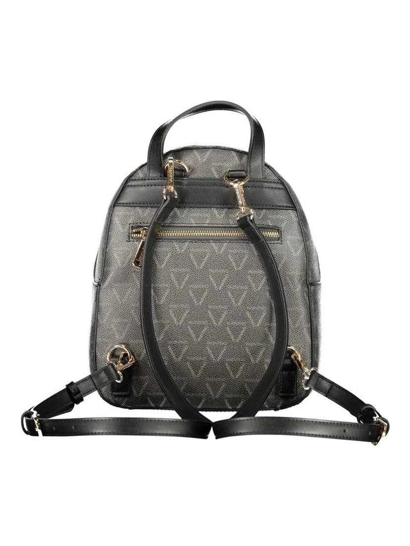 Black Polyurethane Women's Backpack