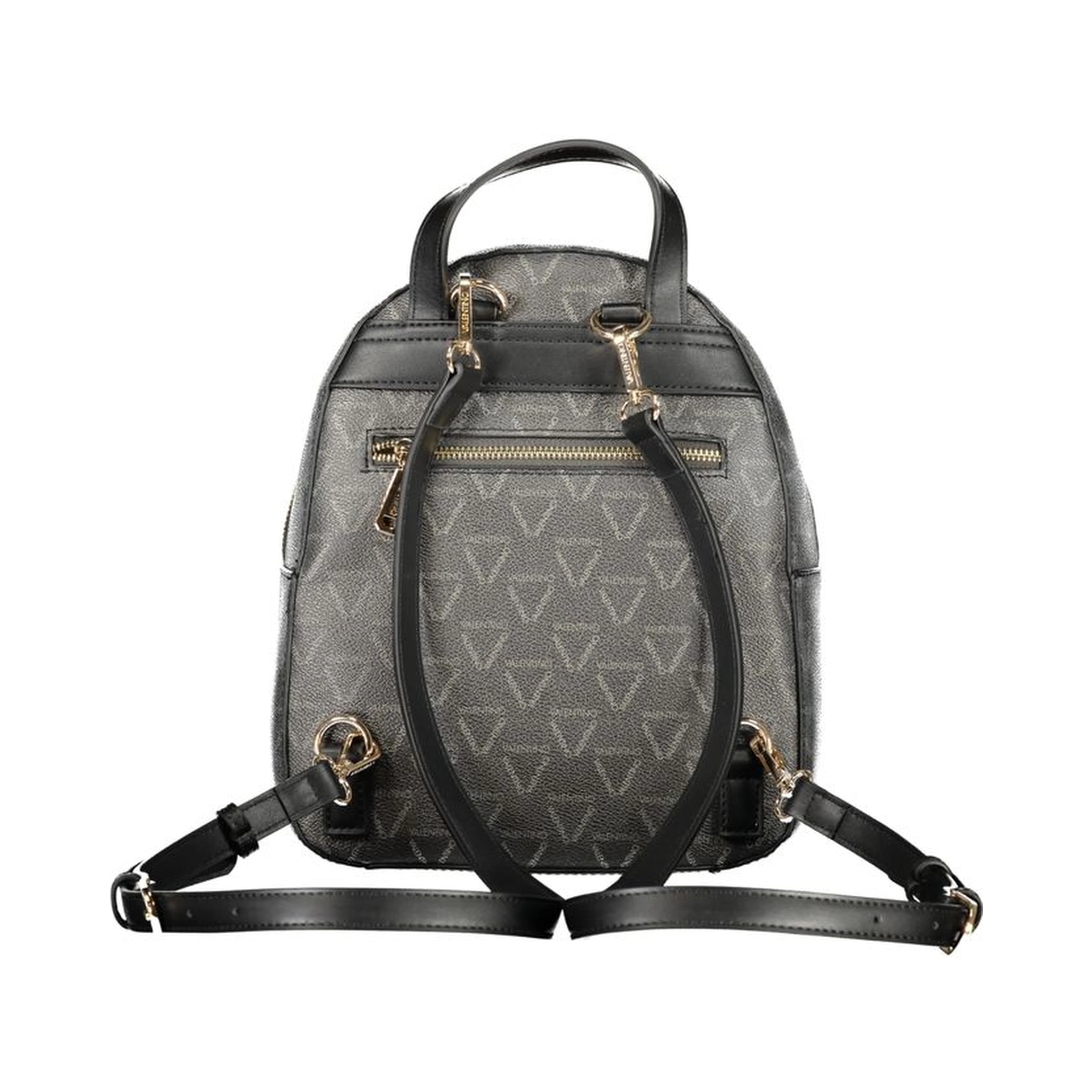 Black Polyurethane Women's Backpack