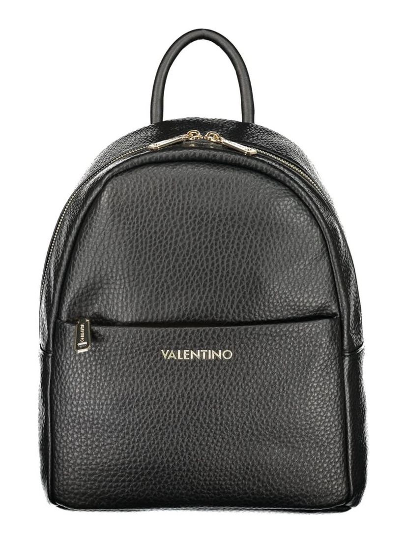 Black Polyurethane Women's Backpack