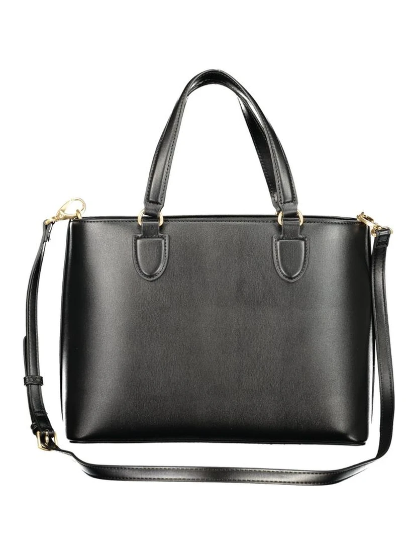 Black Polyurethane Women's Bag