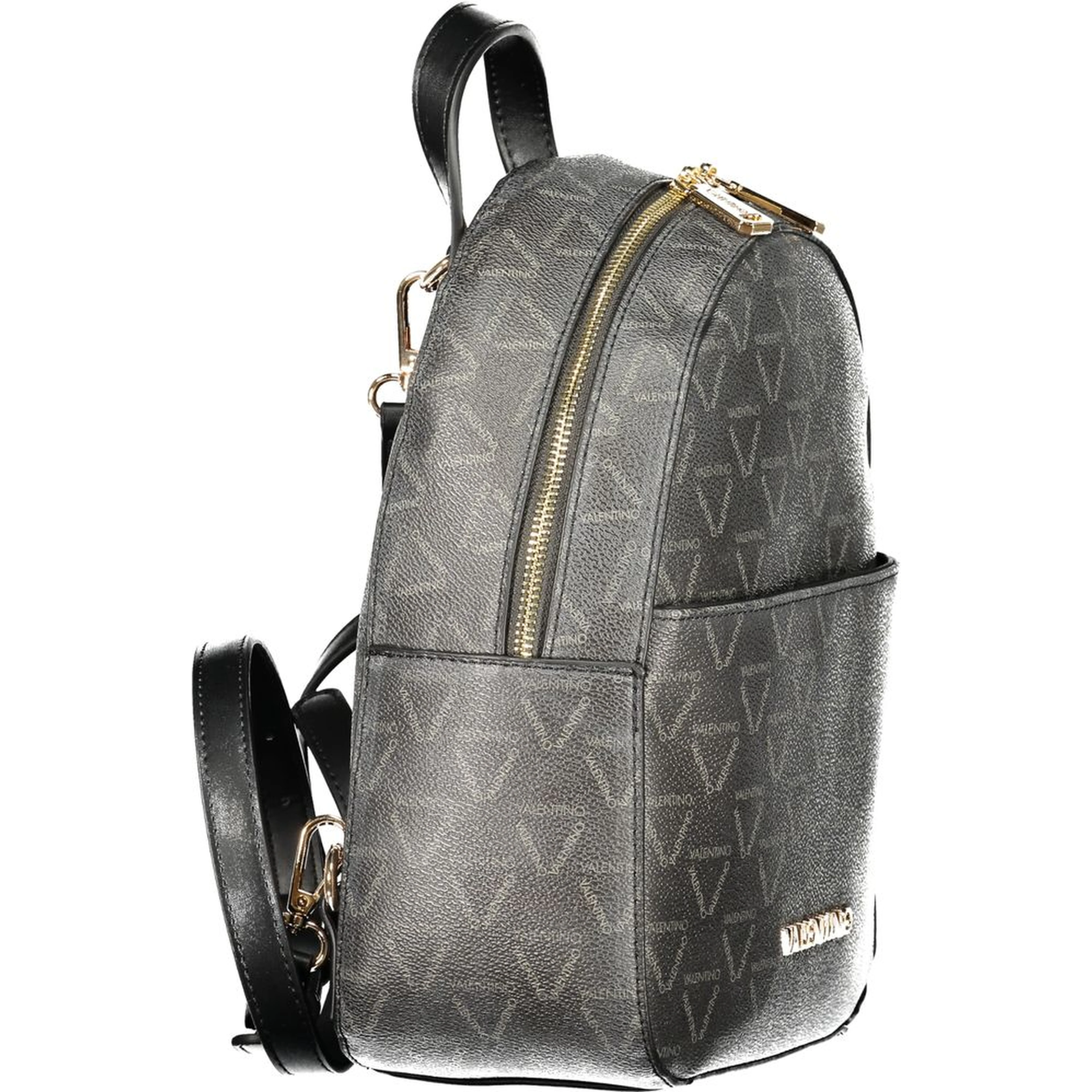 Black Polyurethane Women's Backpack