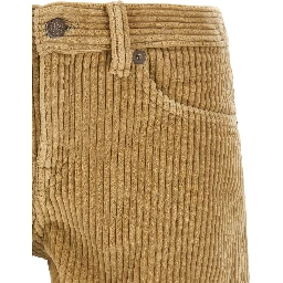 Beige Cotton Bermuda Shorts
