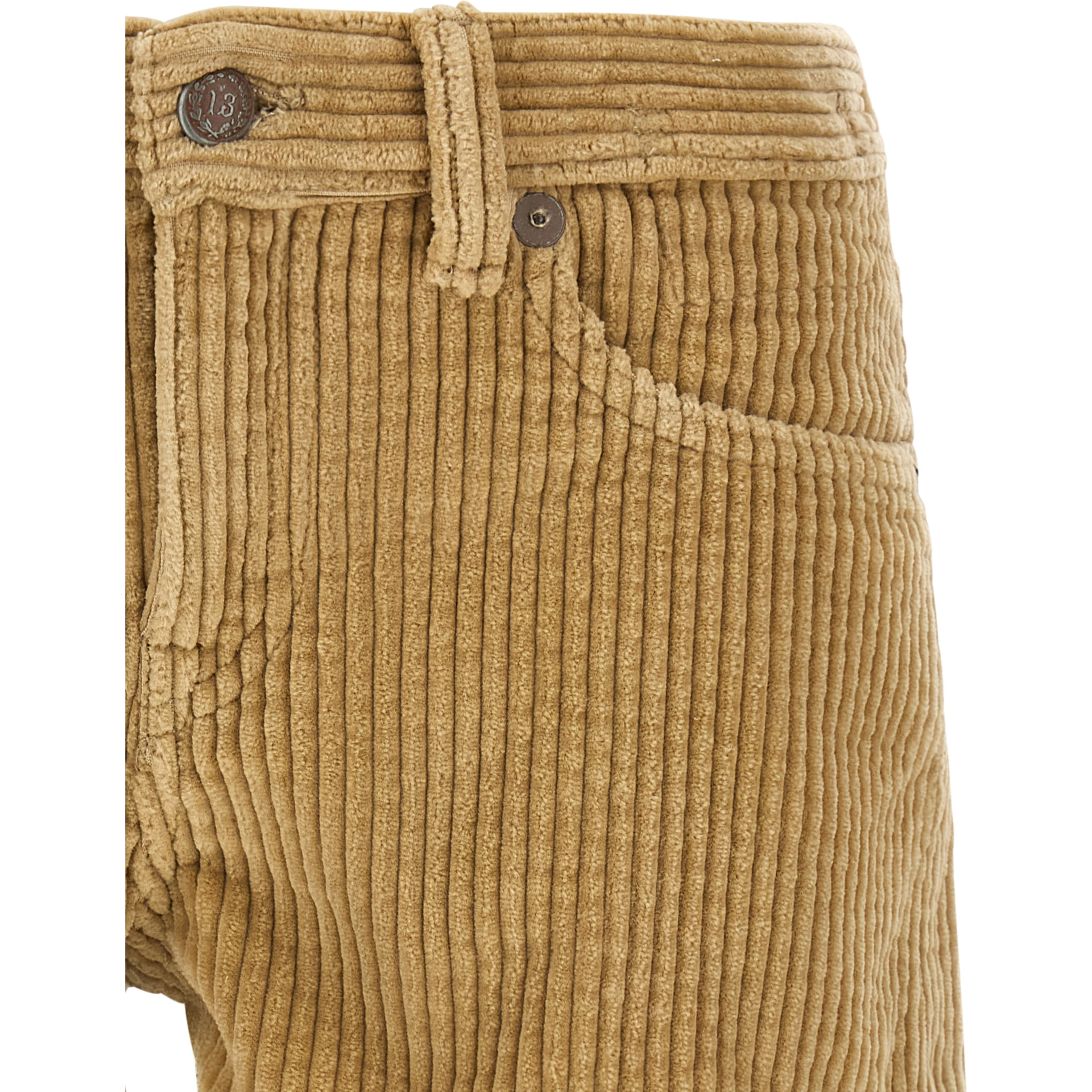 Beige Cotton Bermuda Shorts