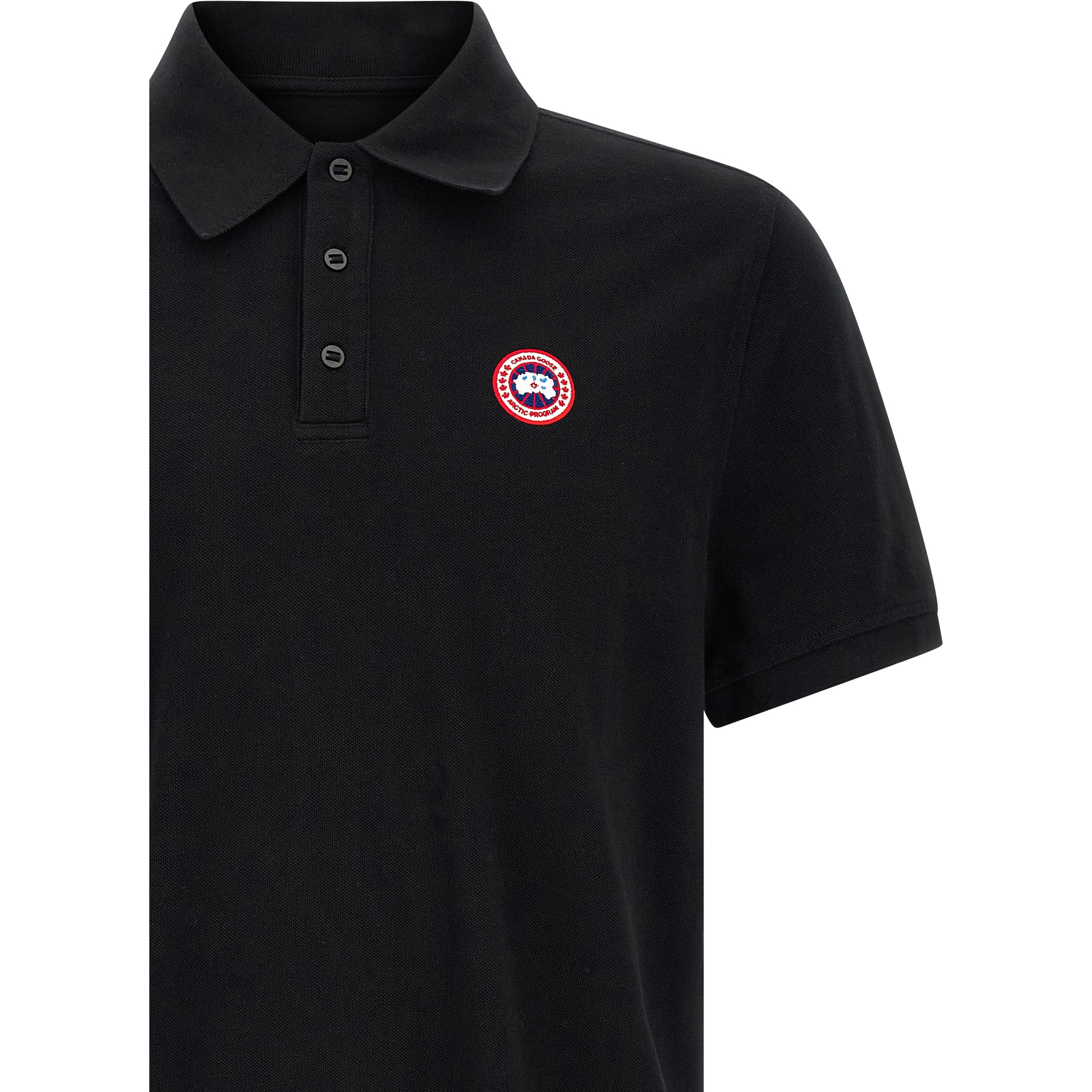 Black Cotton Polo Shirt