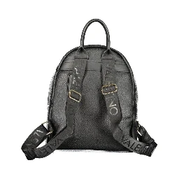 Black Polyurethane Women's Backpack