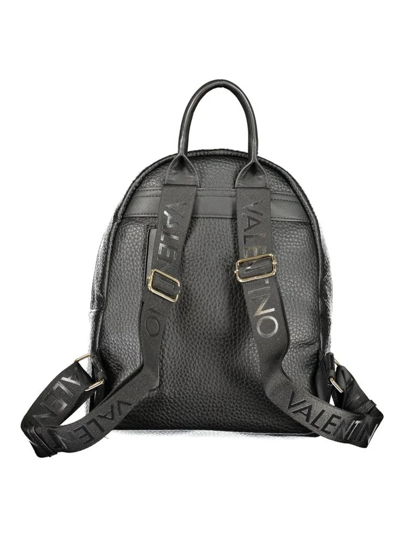 Black Polyurethane Women's Backpack