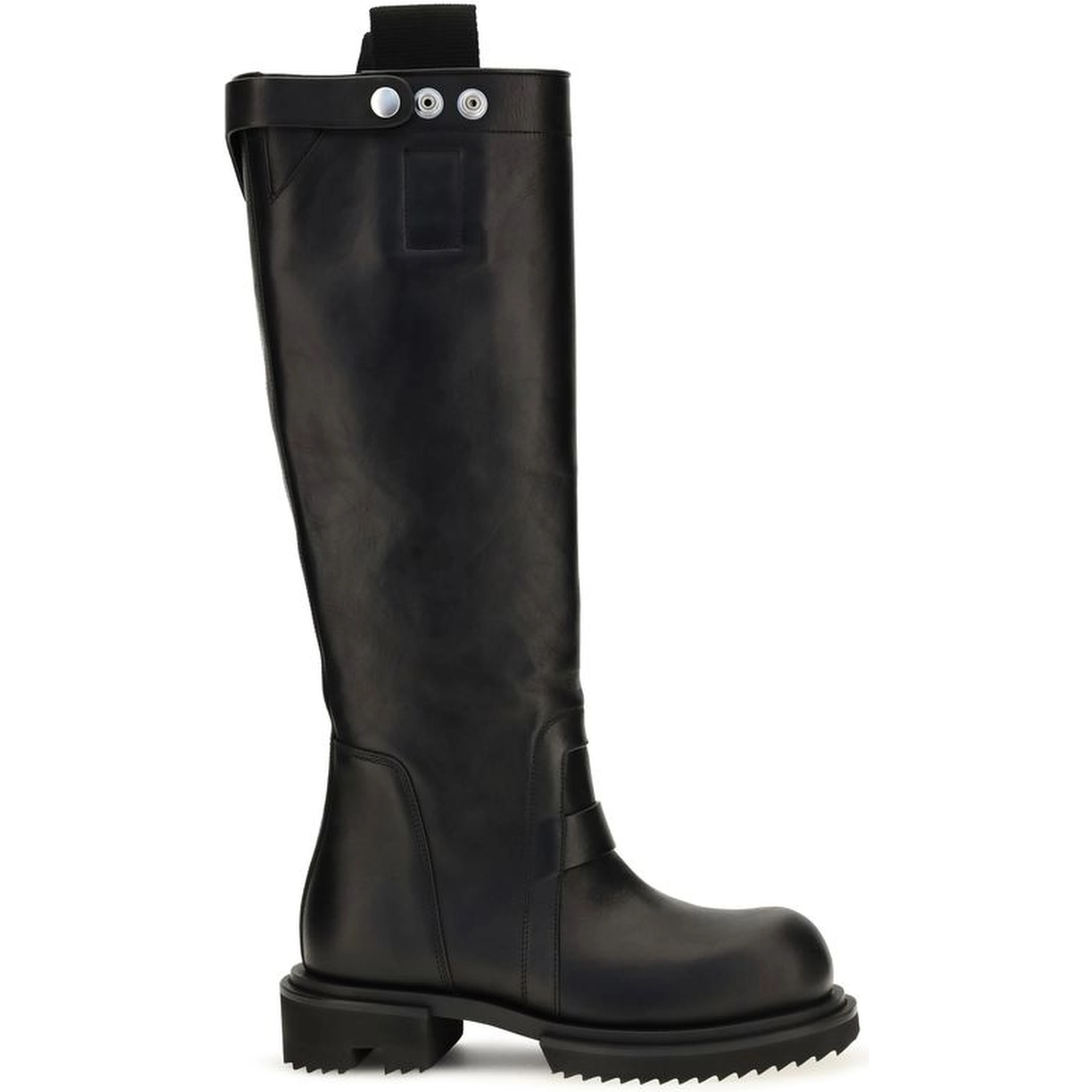 Black Calf Leather Bos Taurus Rain Boots