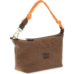 Brown Cotton Shoulder Bag