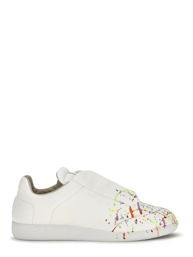 White Calf Leather Bos Taurus Low Top Sneakers