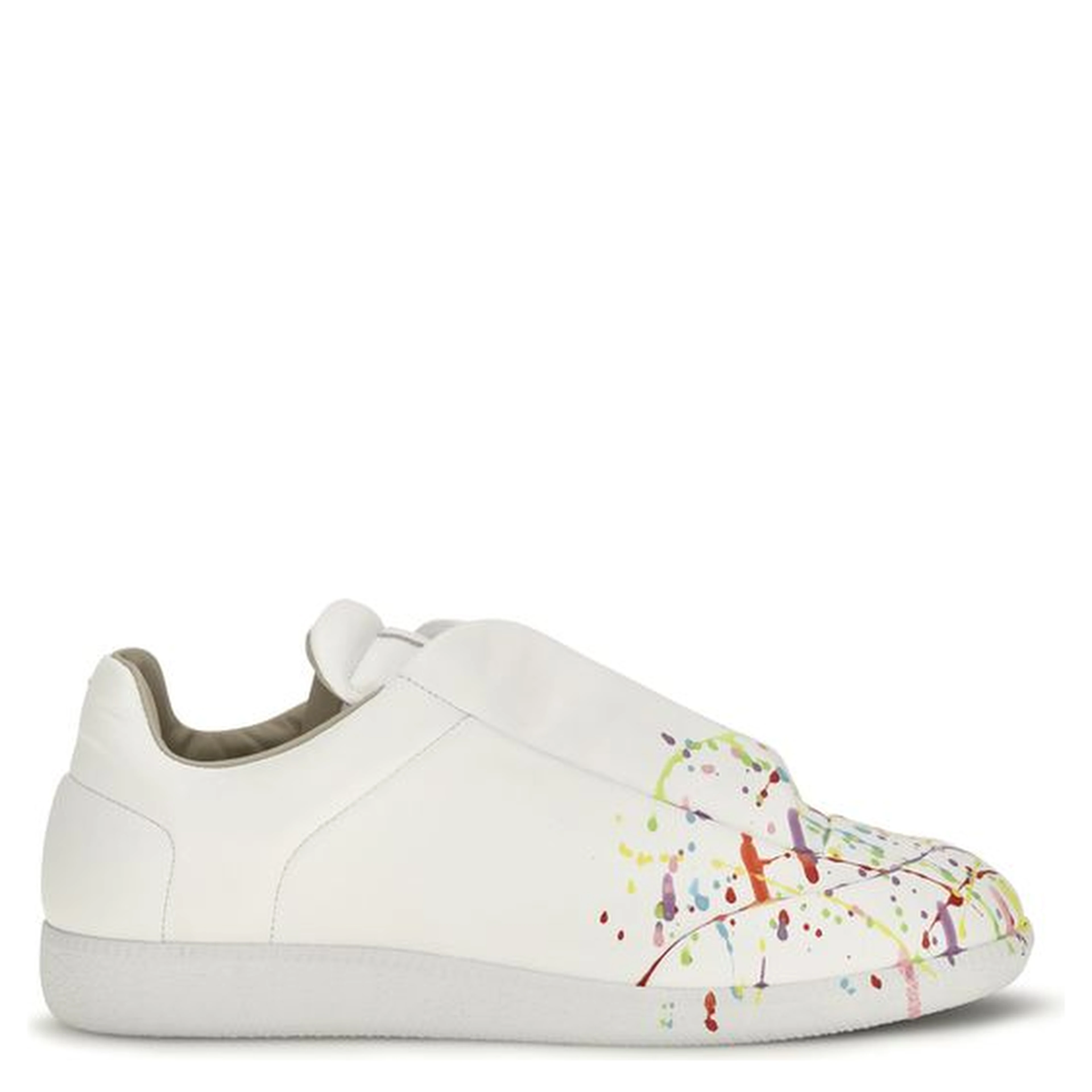 White Calf Leather Bos Taurus Low Top Sneakers
