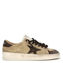 Beige Calf Leather Bos Taurus Sneakers
