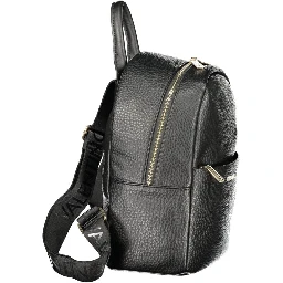 Black Polyurethane Women's Backpack