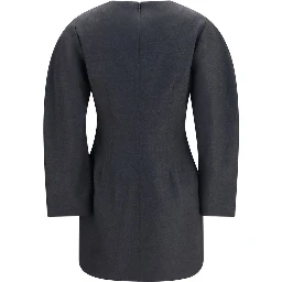 Gray Wool Oves Aries Casual Dress