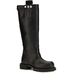 Black Calf Leather Bos Taurus Rain Boots