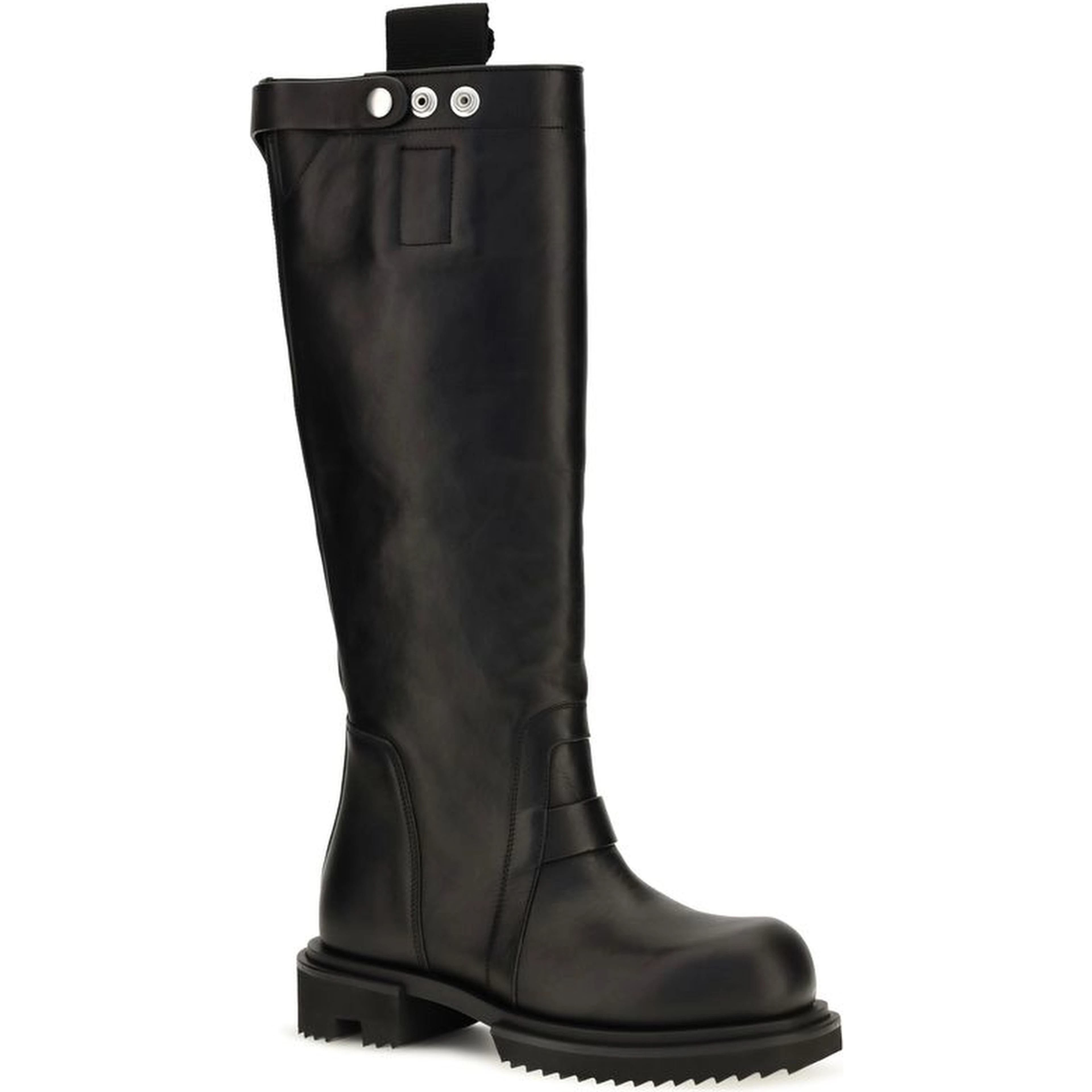 Black Calf Leather Bos Taurus Rain Boots