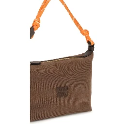 Brown Cotton Shoulder Bag
