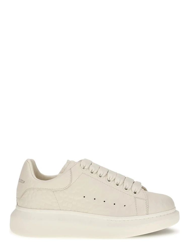 White Calf Leather Bos Taurus Chunky Sneakers