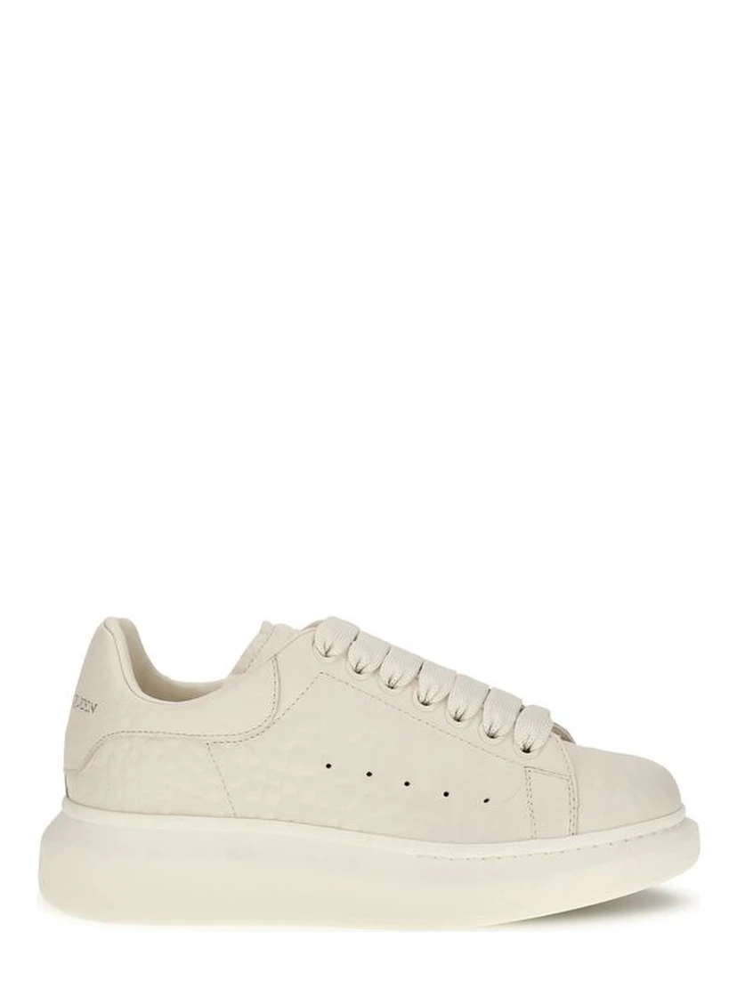 White Calf Leather Bos Taurus Chunky Sneakers