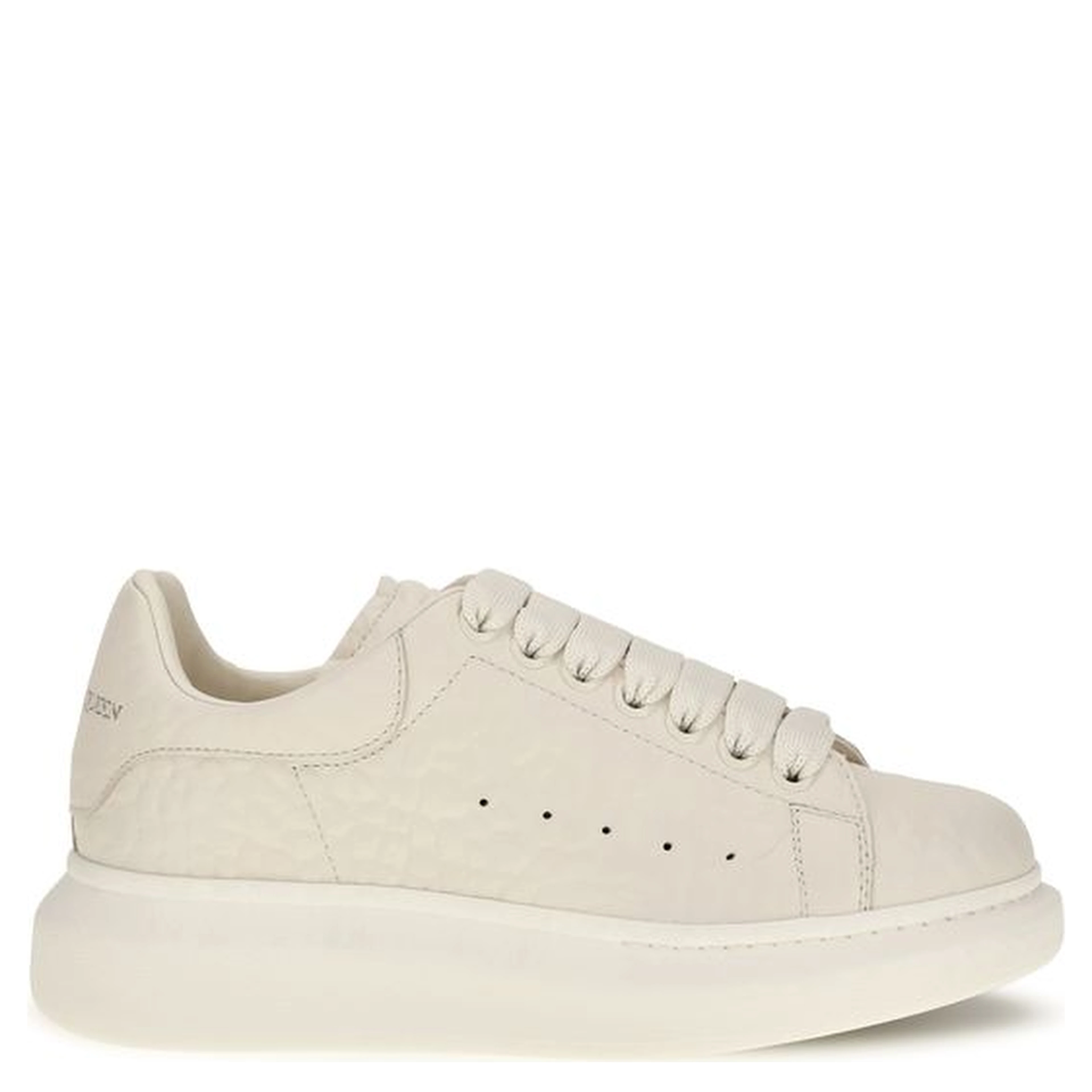 White Calf Leather Bos Taurus Chunky Sneakers