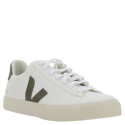 White Calf Leather Bos Taurus Low Top Sneakers