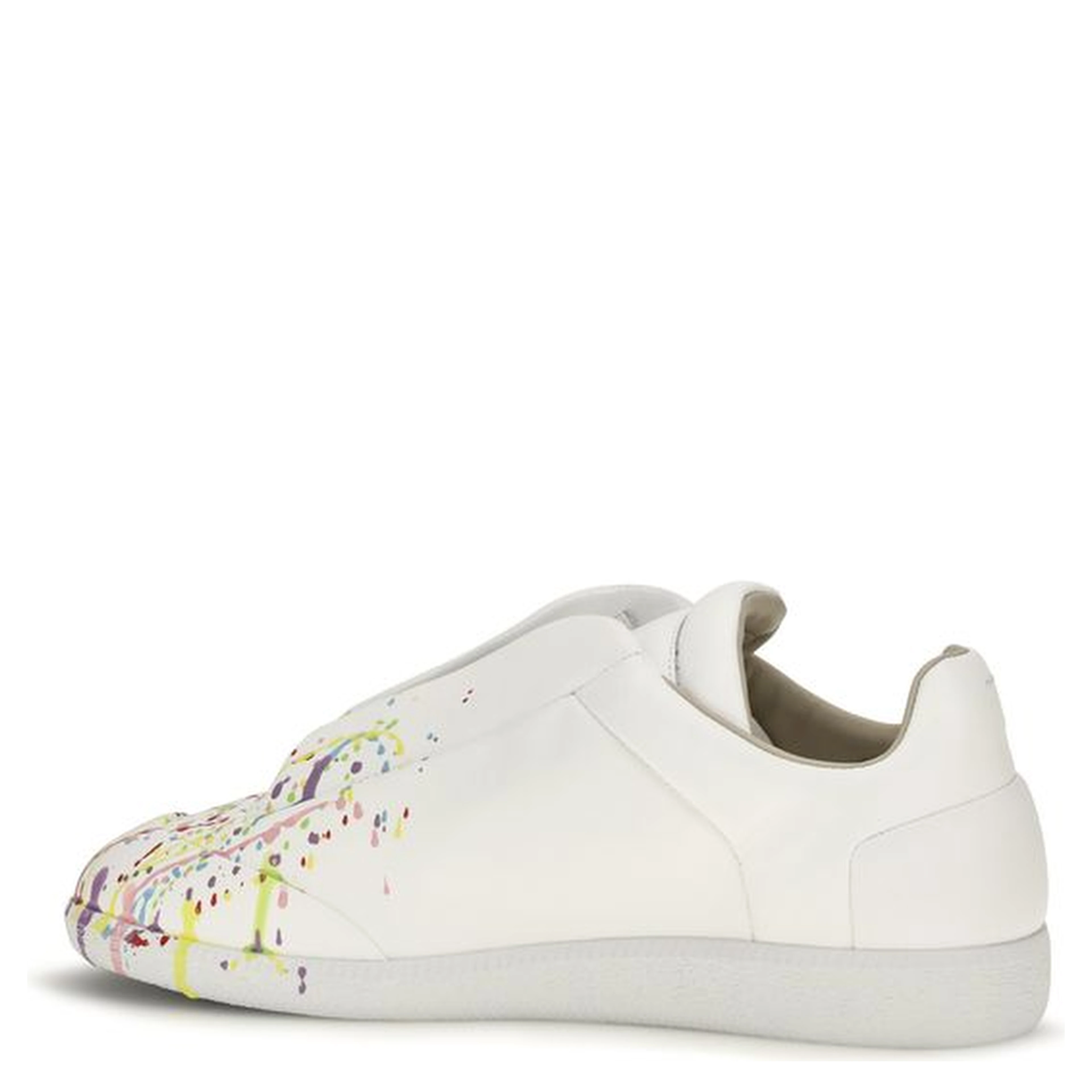 White Calf Leather Bos Taurus Low Top Sneakers