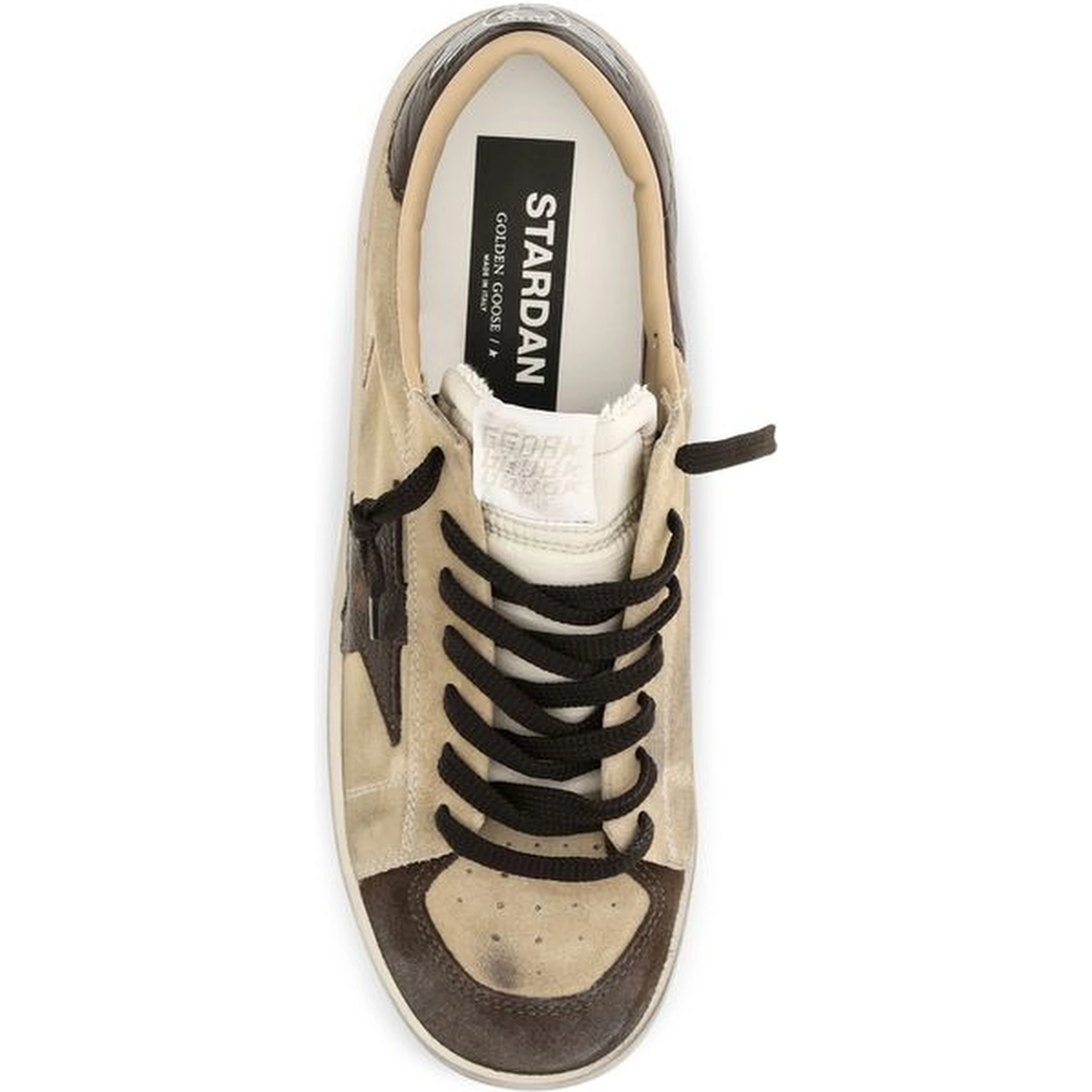 Beige Calf Leather Bos Taurus Sneakers
