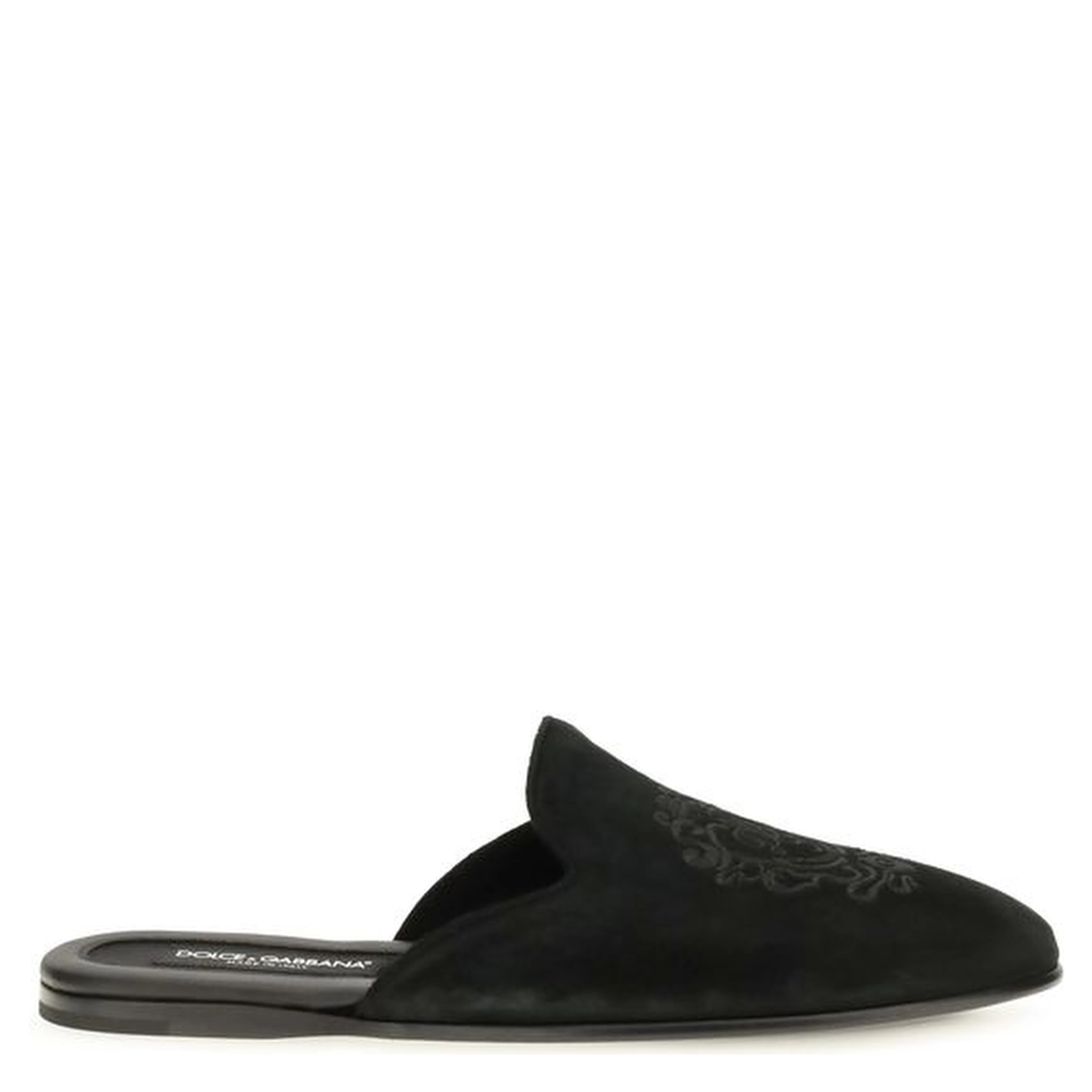 Black Calf Leather Bos Taurus Mules