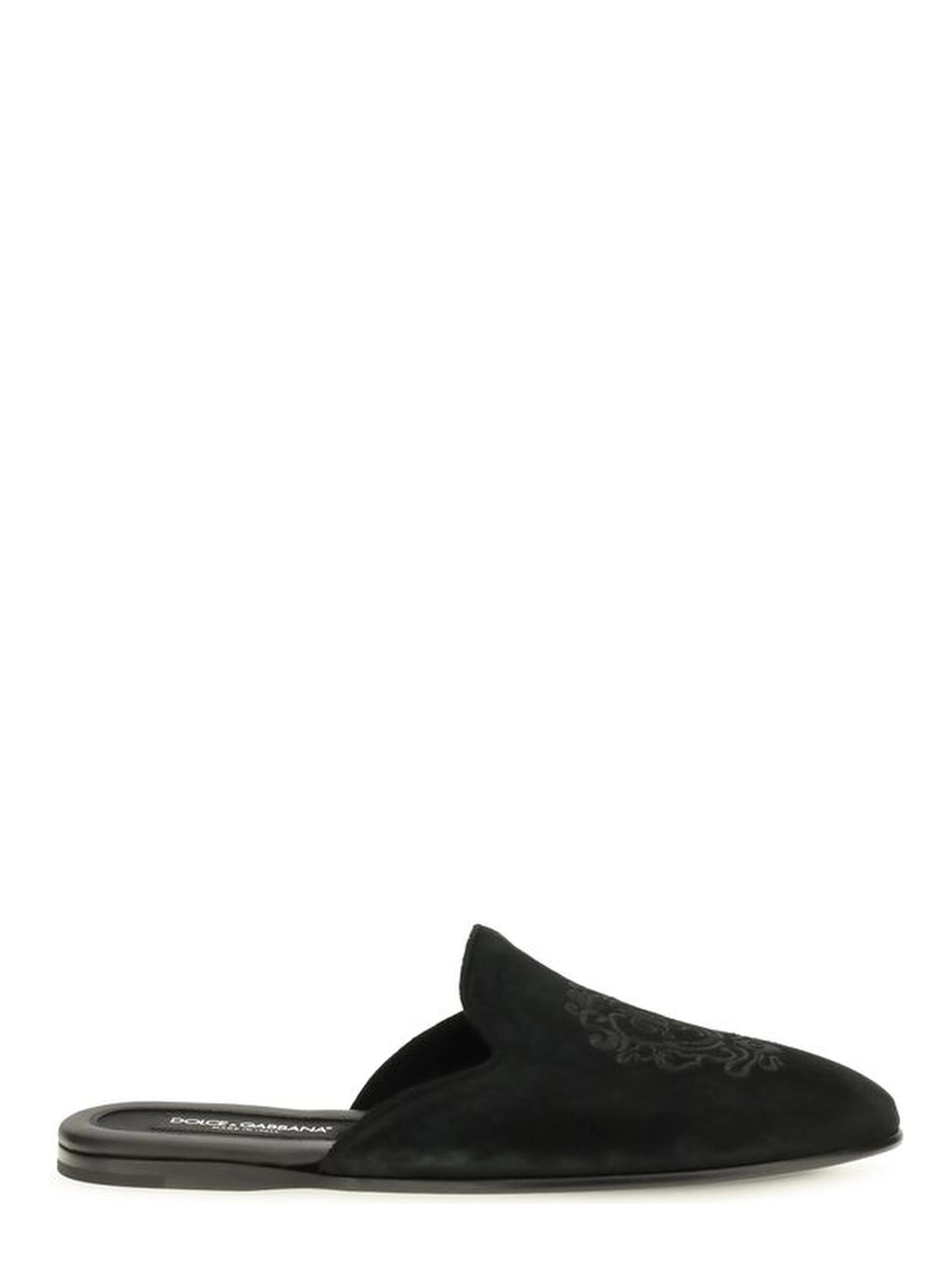 Black Calf Leather Bos Taurus Mules