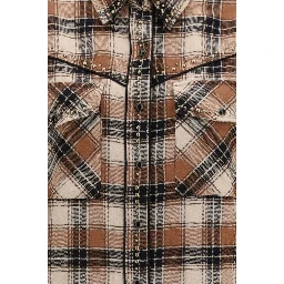 Brown Cotton Pattern Shirt