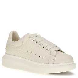 White Calf Leather Bos Taurus Chunky Sneakers