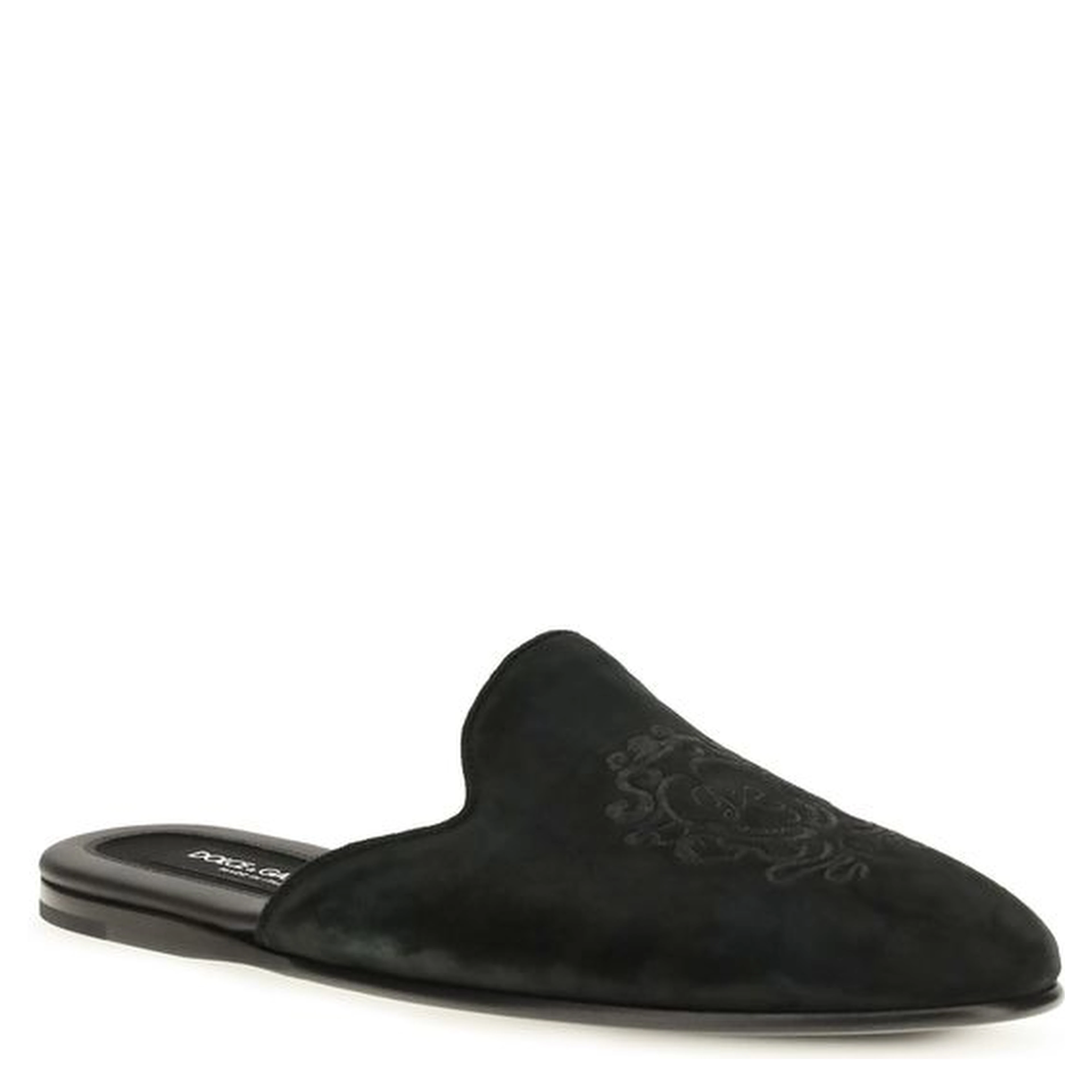Black Calf Leather Bos Taurus Mules