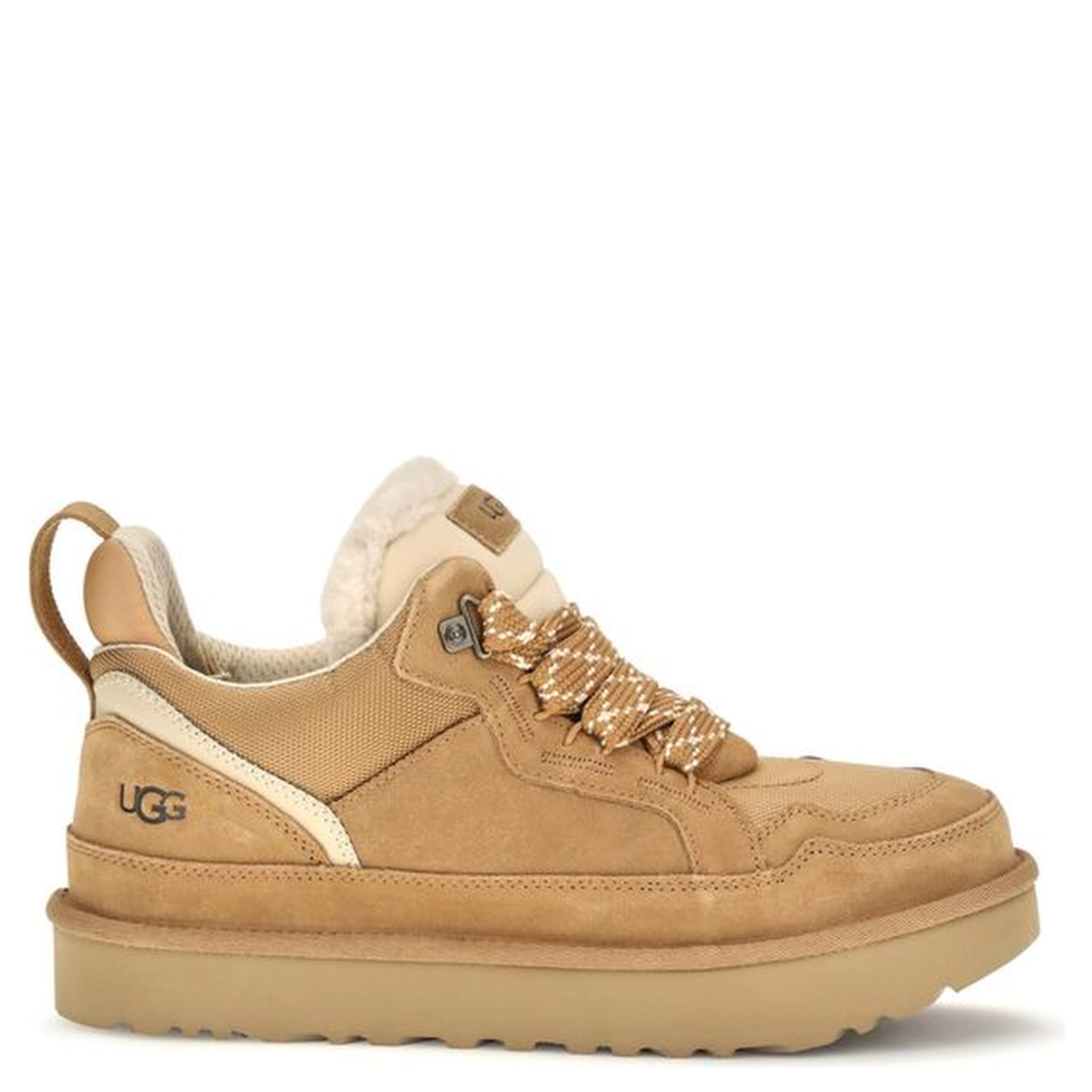 Beige Calf Leather Bos Taurus Chunky Sneakers
