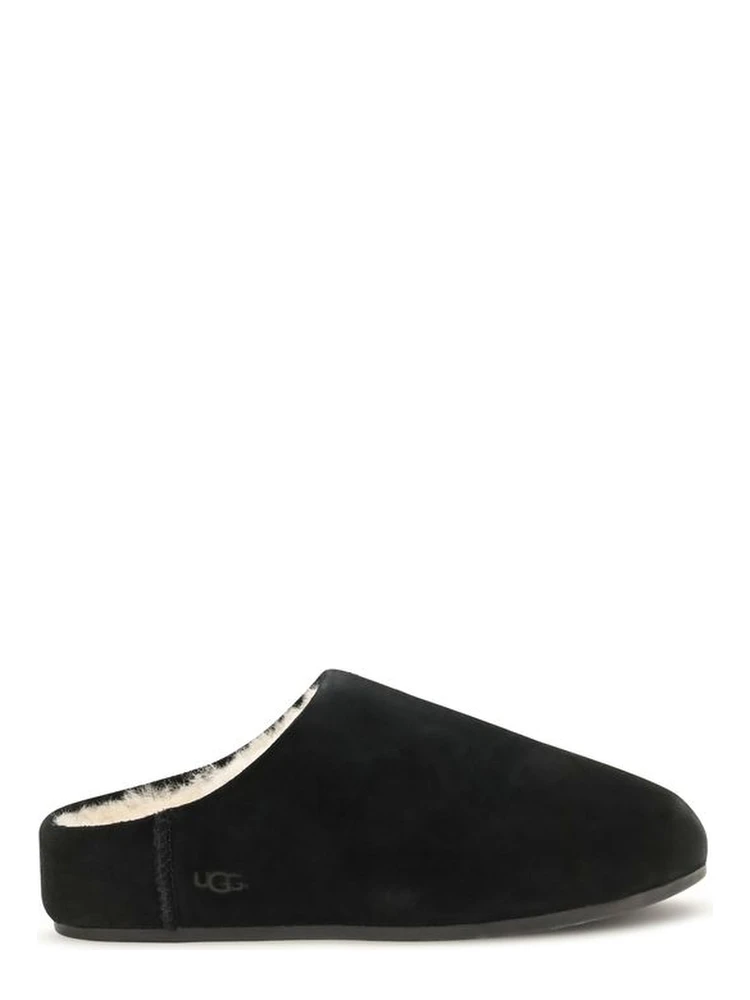 Black Leather Mules