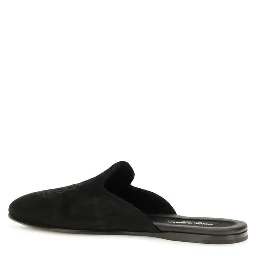 Black Calf Leather Bos Taurus Mules